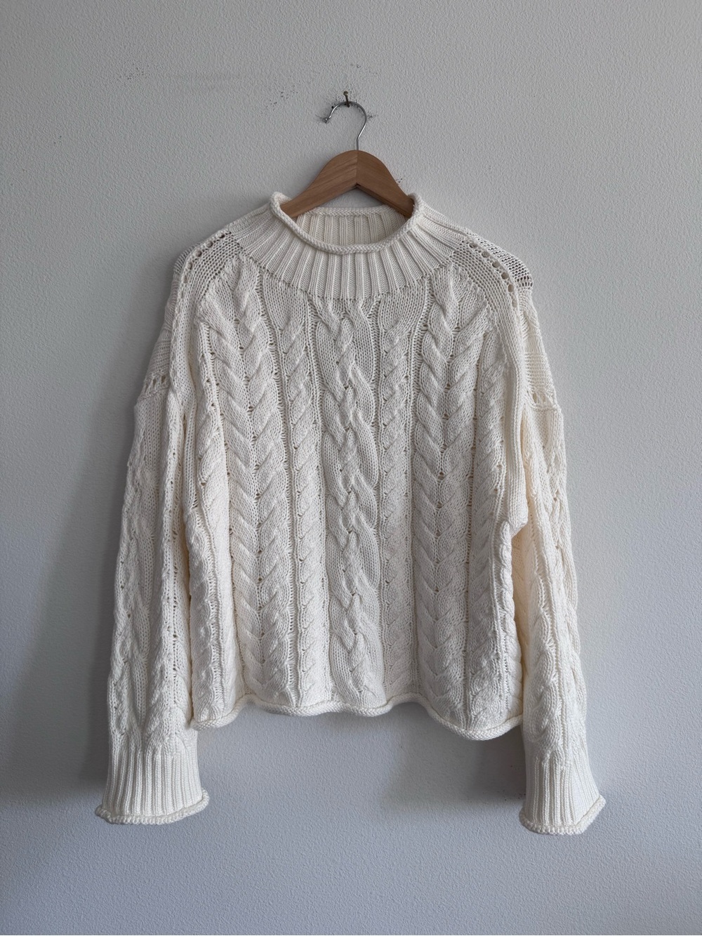 NWT J Crew 2025 Rollneck Cable Knit Sweater Size S